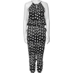 Parker black and white silk jumpsuit